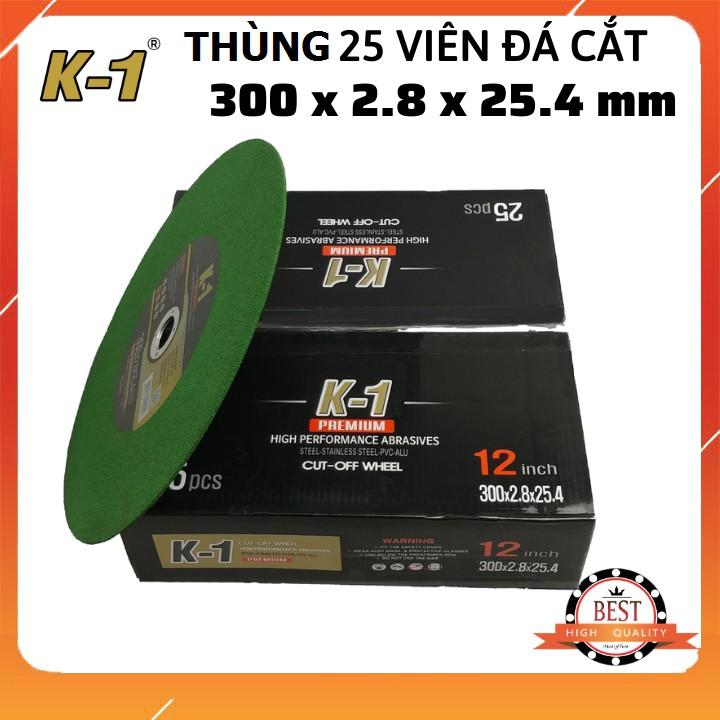 Thùng 25 viên ĐÁ CẮT SẮT 300 | Đá cắt K1 xanh 300 | Đá cắt sắt phi 300