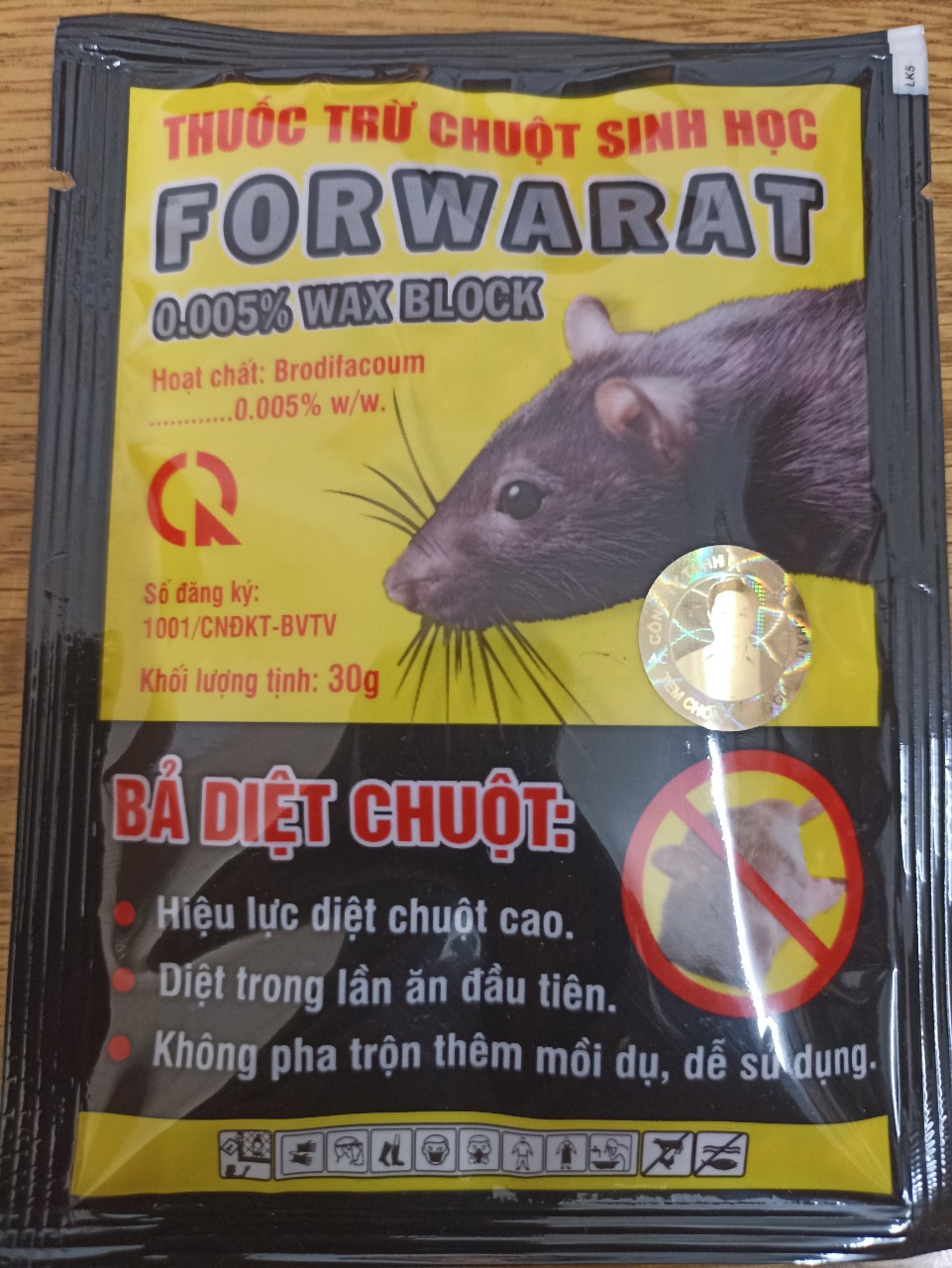 FORWARAT - Trừ chuột sinh học - gói 30 gram