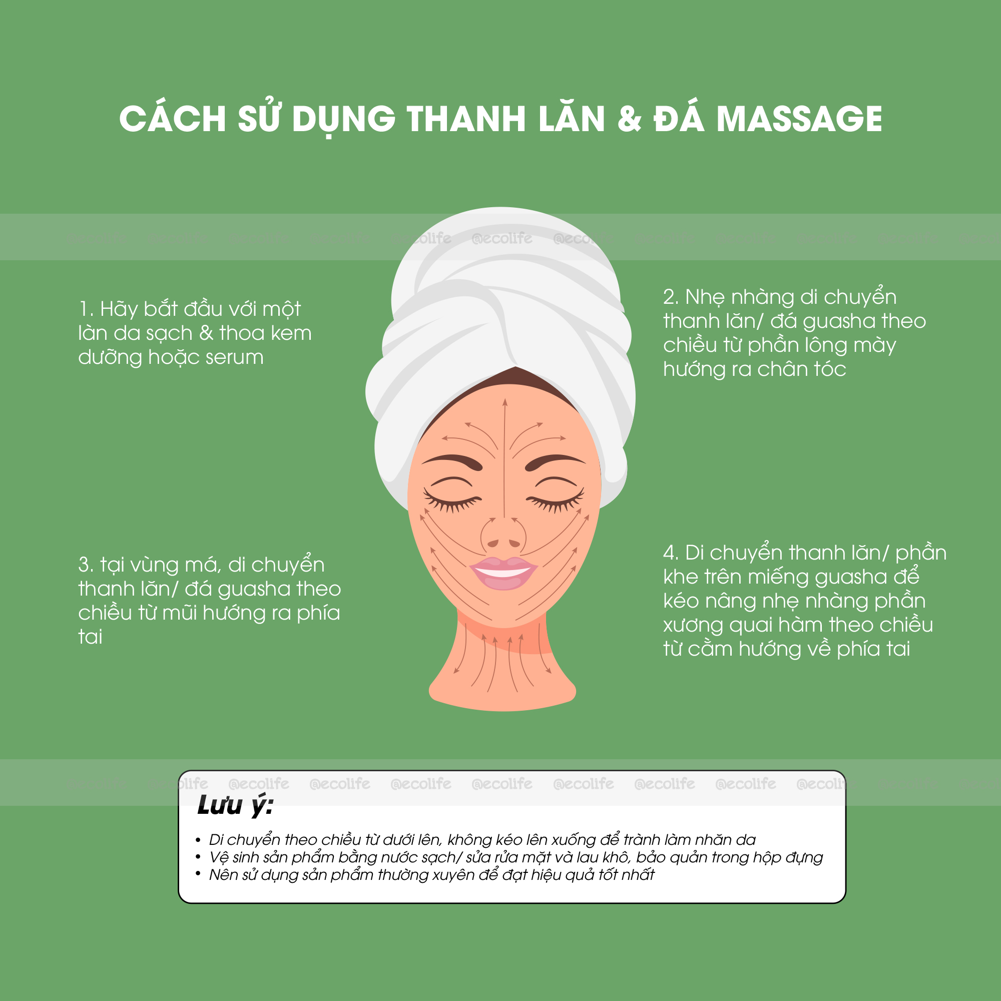 Combo thanh lăn massage và Guasha chất liệu đá thạch anh tím tự nhiên