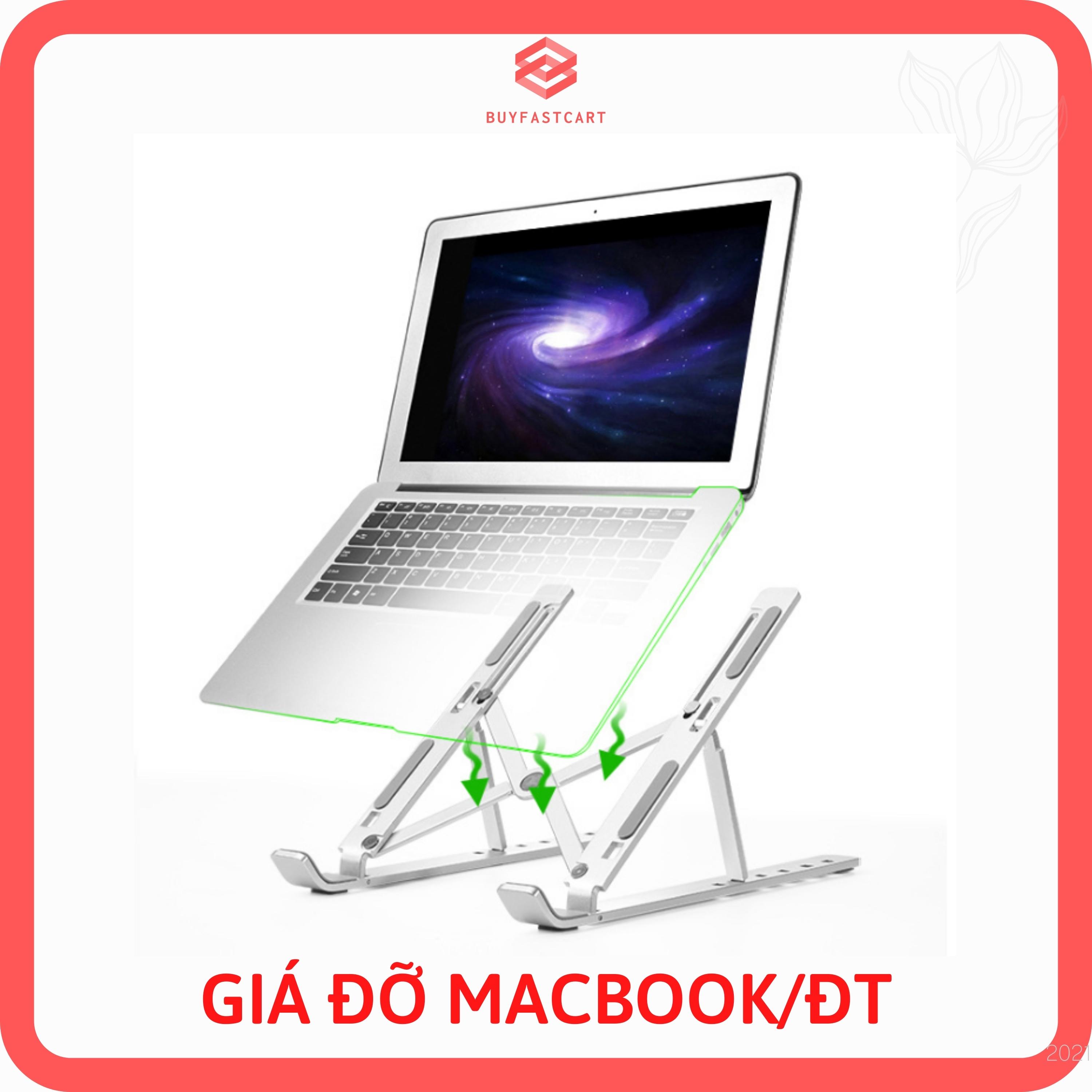 Giá Đỡ Laptop Mini Nhỏ Gọn Bỏ Túi, Đế Tản Nhiệt Laptop Stand 7 Mức Độ Gọn Nhẹ, Bằng Nhựa