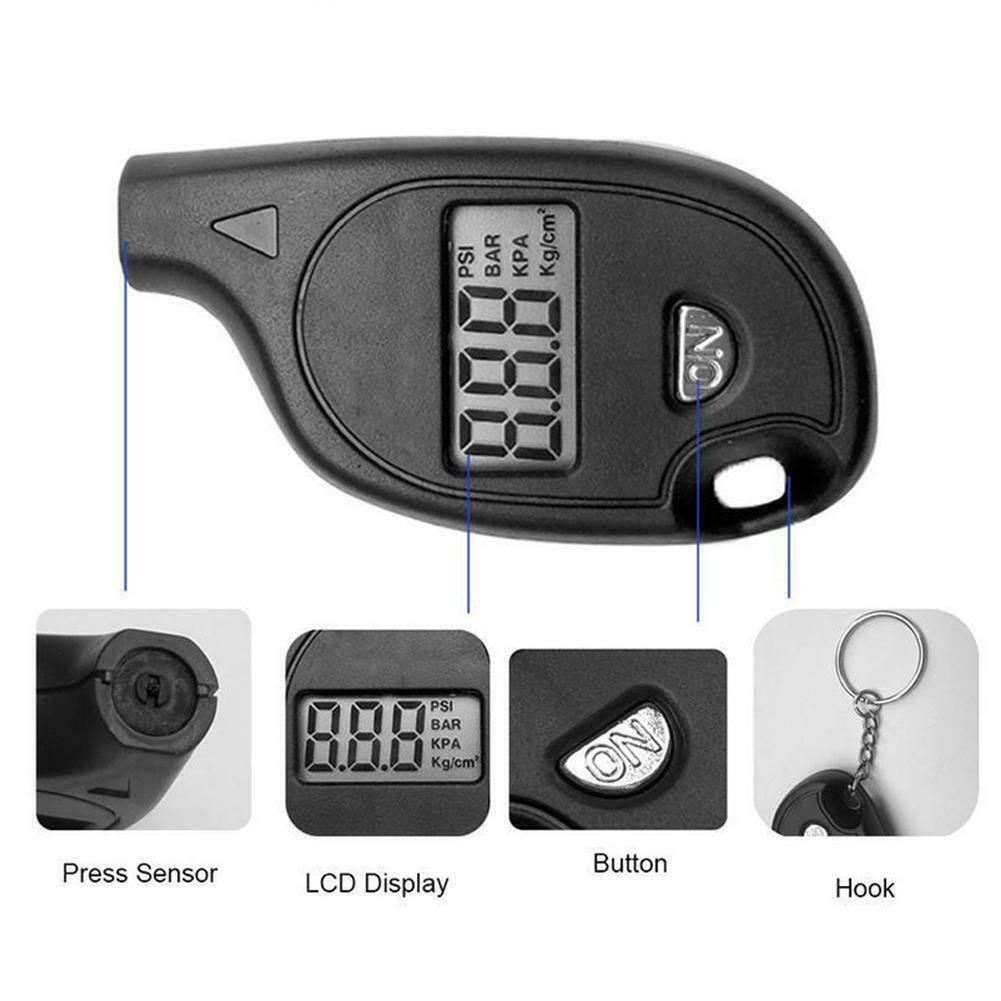 Thiết bị đo áp suất lốp xe hơi/ xe máy/ xe tải mini có màn hình LCD