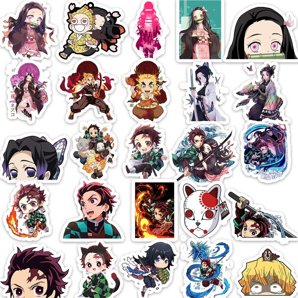 Set 50 cái Sticker Demon Slayer, Sticker Thanh Gươm Diệt Quỷ, Hình Dán Demon Slayer, Hình Dán Thanh Gươm Diệt Quỷ