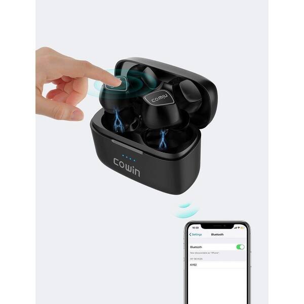 Tai nghe không dây Cowin KY02 bluetooth v5.0, chống nước IPX5, thời gian sử dụng 36h - Hàng chính hãng