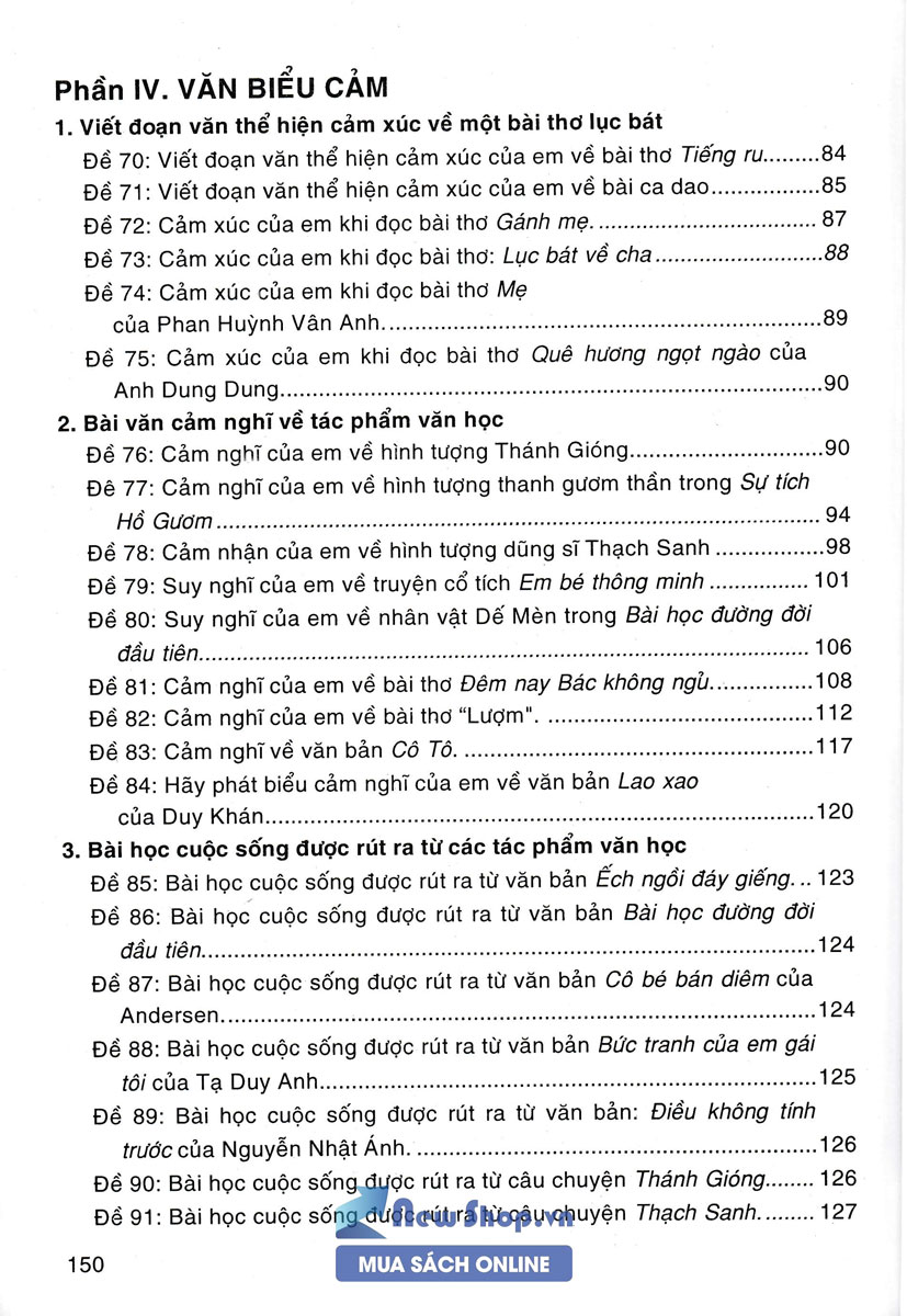 Văn Thuyết Minh - Biểu Cảm - Nghị Luận Lớp 6 (Biên Soạn Theo Chương Trình Mới)