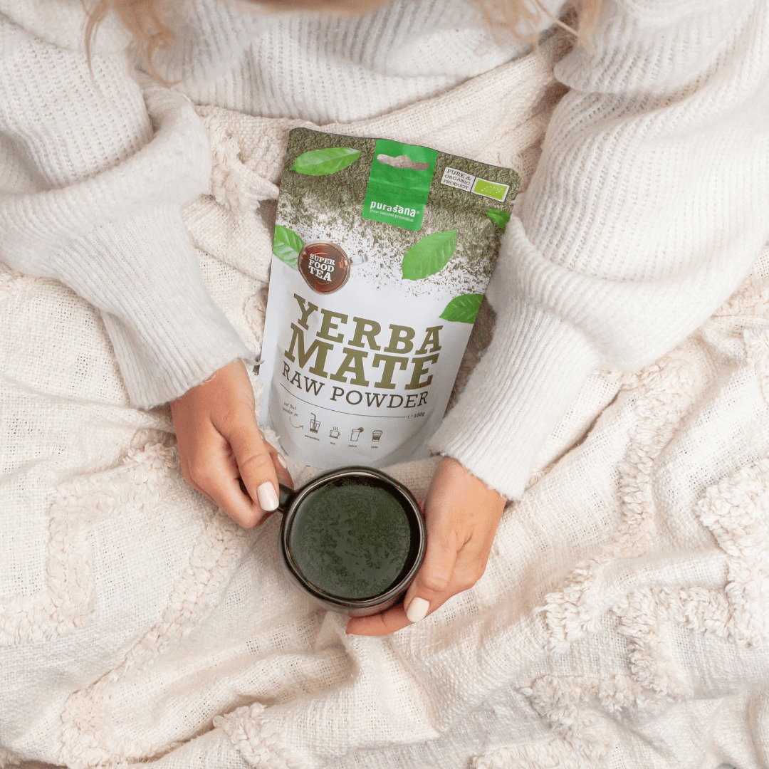 Bột trà Yerba mate hữu cơ Purasana 100g