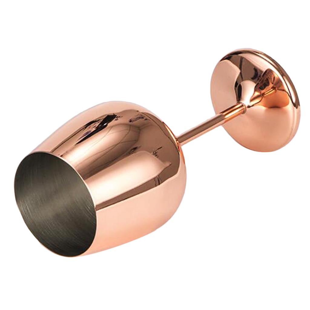3Pcs Stainless Steel Wine Glasses Red Wine Goblets Champagne Bar Rose Gold