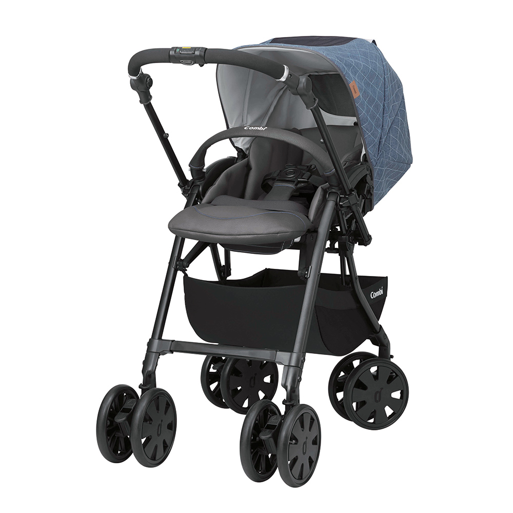 Xe đẩy Combi CrossGo 4 bánh quay tự động