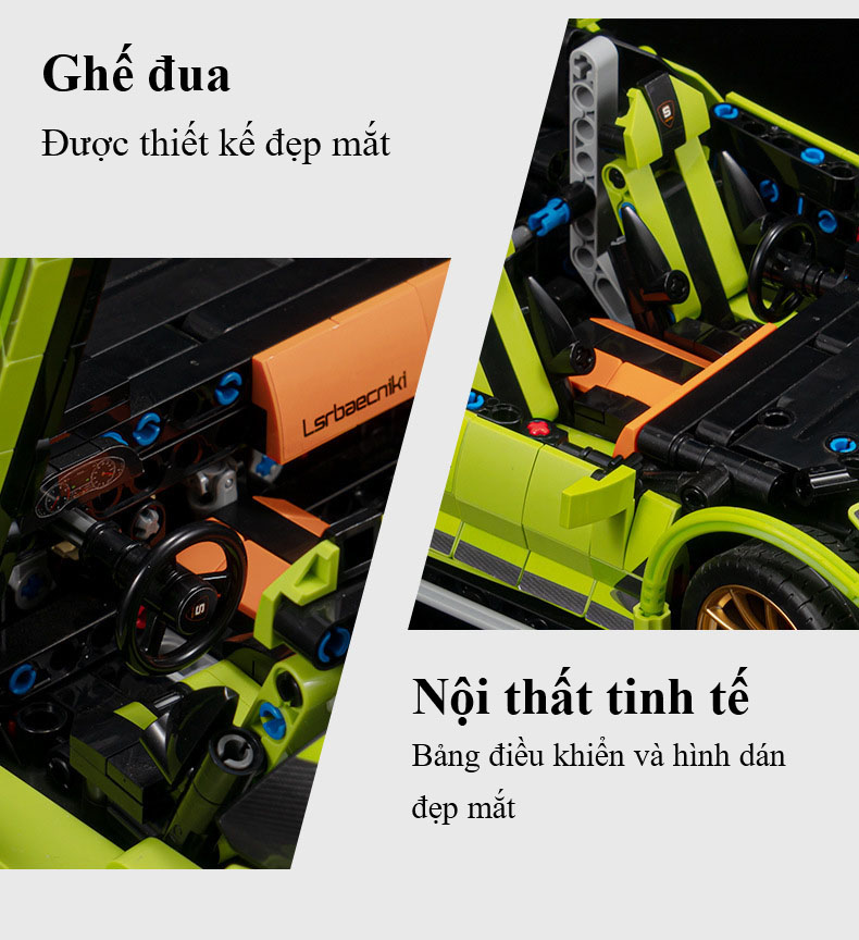 Đồ Chơi Lắp Ghép Cao Cấp Với 1254 Chi Tiết, Bộ Đồ Chơi Lắp Ghép Xếp Hình Xe Lamborghini Aventador Với 1254 Chi Tiết, Đồ Chơi Mô Hình Xe Lamborghini Có Điều Khiển - Chính Hãng BABYBOSS