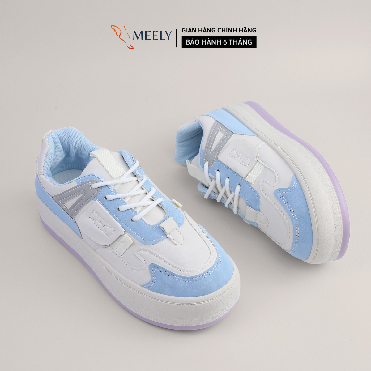 Giày Sneaker Nữ Đế Bằng MEELY, Thể Thao Siêu Nhẹ Đẹp Hot Trend Phù Hợp Với Học Sinh,Sinh Viên - C21