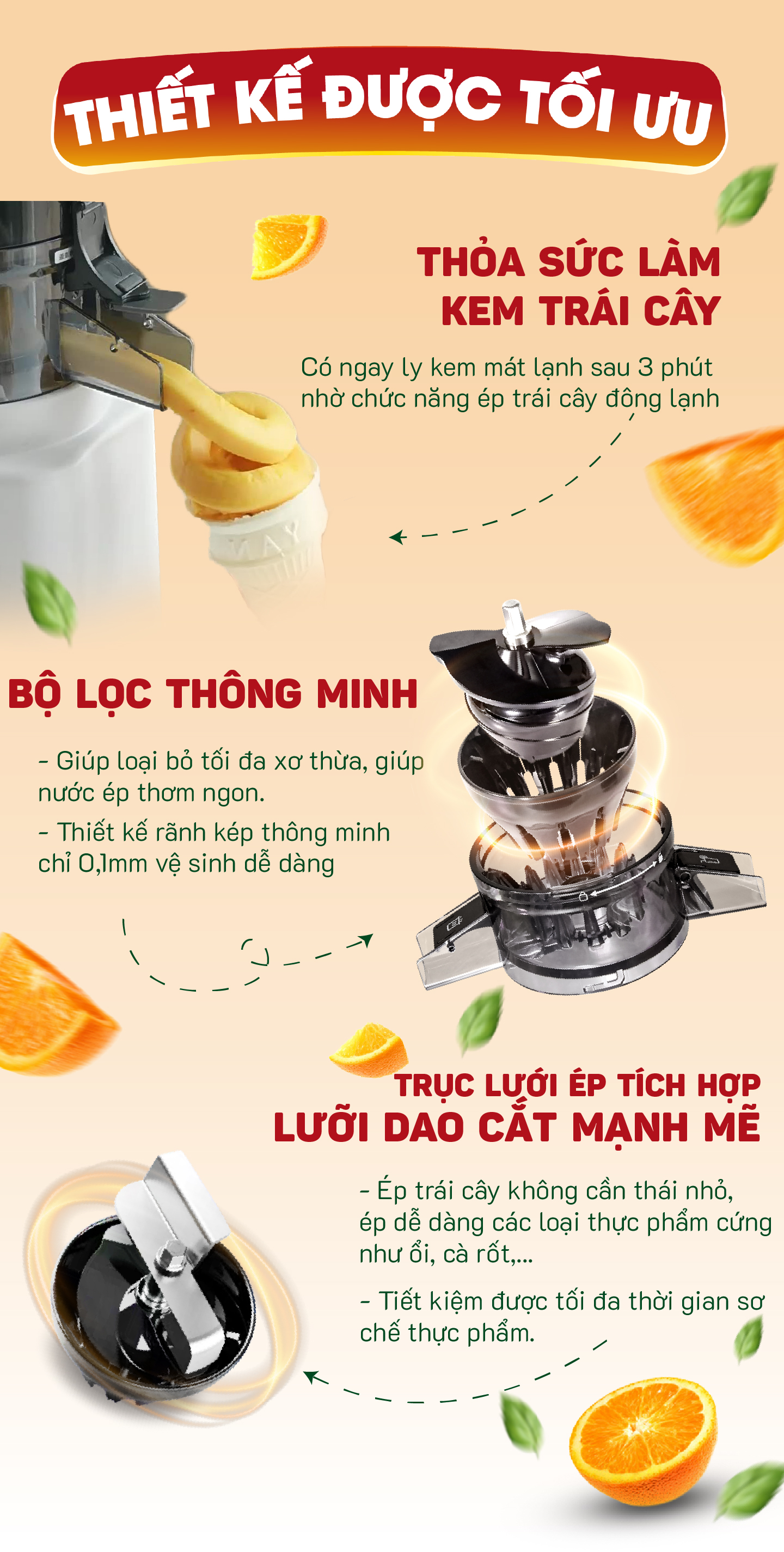 Máy ép chậm trái cây Masuto MS Healthy ép nguyên quả kiệt bã dung tích 0,6l, Ép hoa quả, làm nước detox, làm kem - Hàng chính hãng