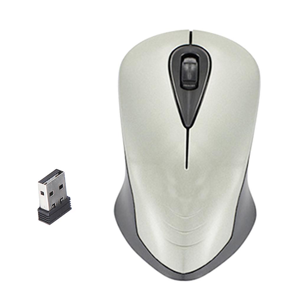 USB Optical Wireless Mouse 2.4G 1200 DPI For Computer Laptop Netbook Silver
