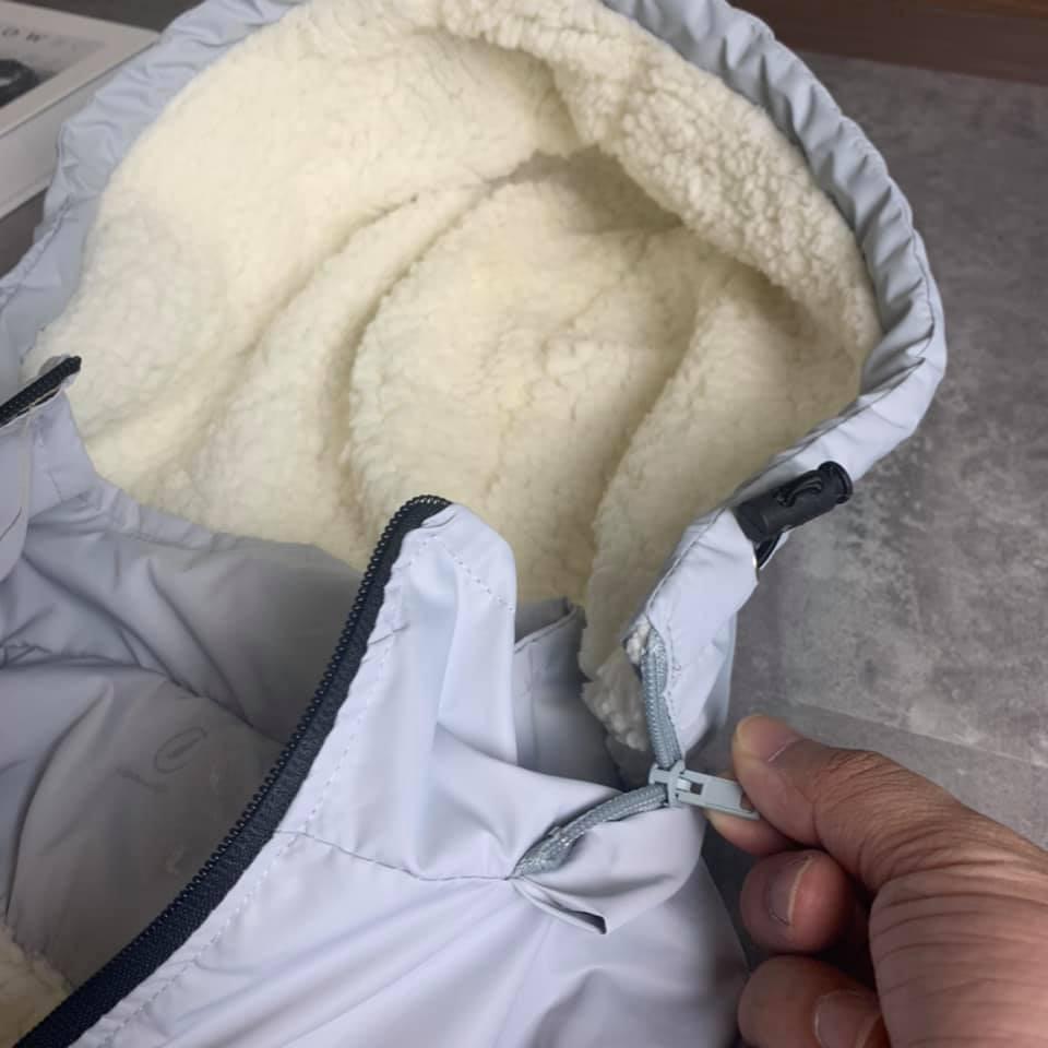 Áo khoác gió lót lông cừu nam siêu ấm full size có chống nước, AVANCO KGL