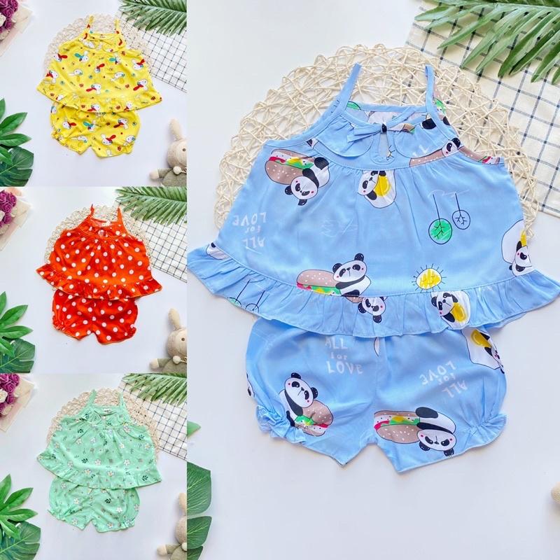 Đồ bộ tôn mềm, mịn, mát cho bé gái 4-9kg