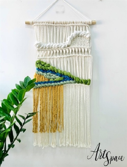 RÈM TREO TƯỜNG PHỐI MÀU MACRAME HANDMADE