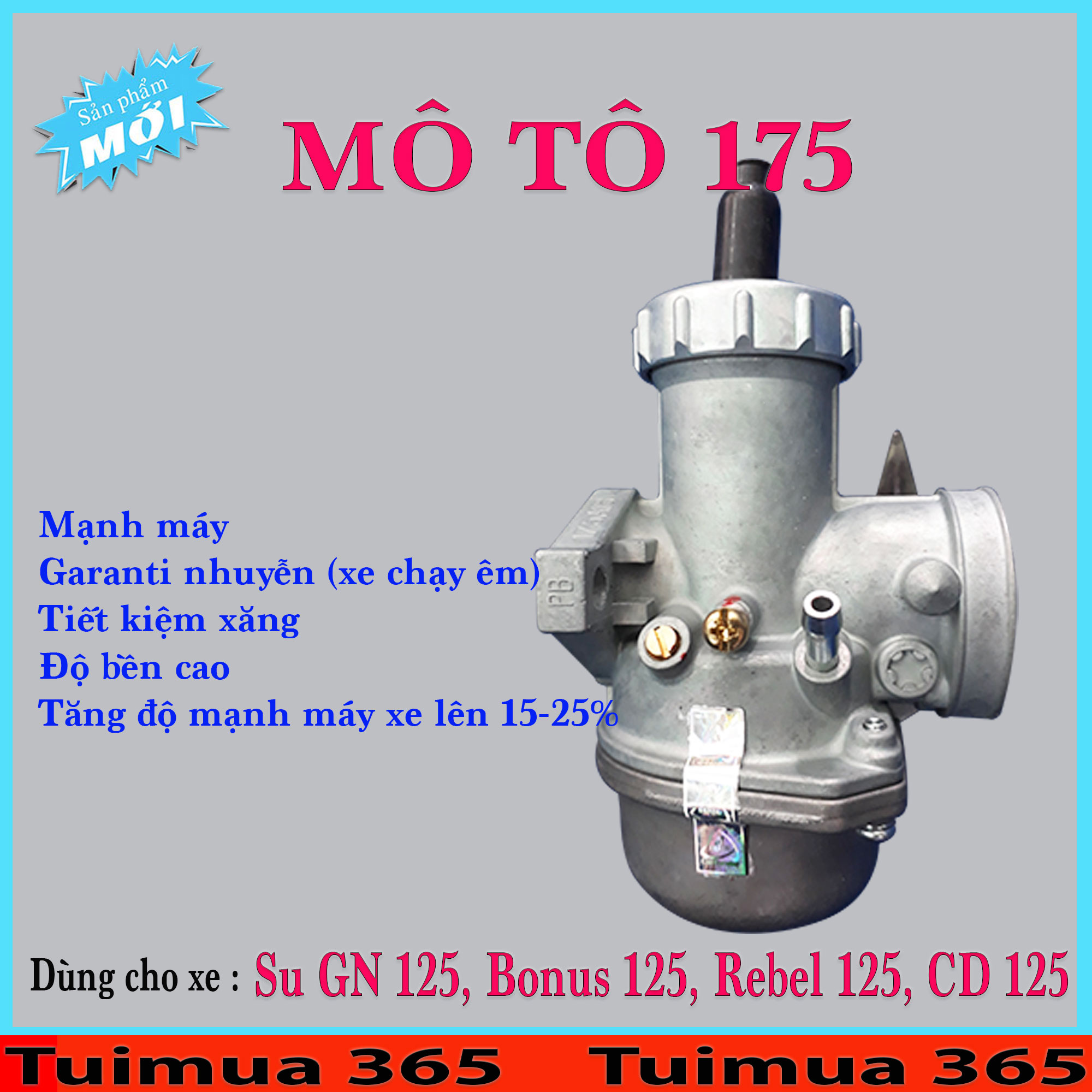 Bình Xăng Con dành cho Su GN 125, Bonus 125, Rebel 125, CD 125