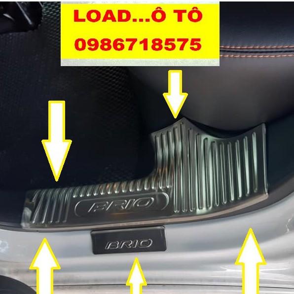 Ốp Bậc Cửa, Nẹp Bước Chân Trong, Ngoài Xe Honda Brio 2022-2019 Chất Liệu Inox Cao Cấp