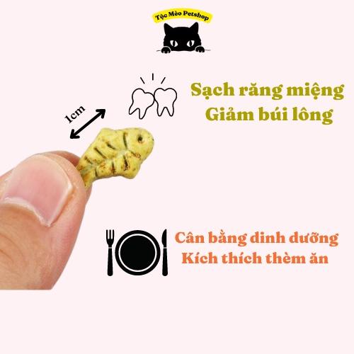 (Túi chiết) Bánh cá/bánh thưởng Catnip cho mèo, giảm búi lông, sạch răng