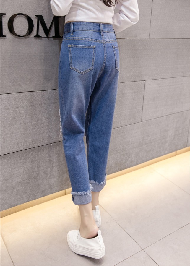 Quần jeans nữ rách lỗ cá tính Mã: QD1834