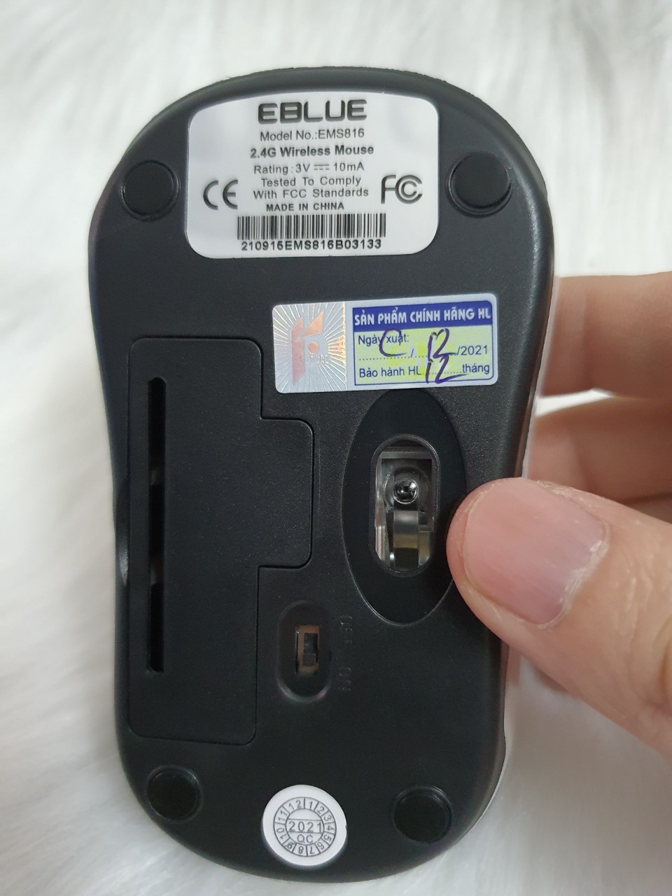 Mouse chuột ko dây Eblue EMS816 1600dpi - Hàng chính hãng