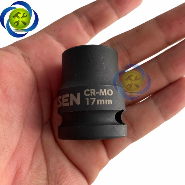 Tuýp 17mm 1/2 đen ngắn Tolsen 18217 loại 6 cạnh thép CR-MO