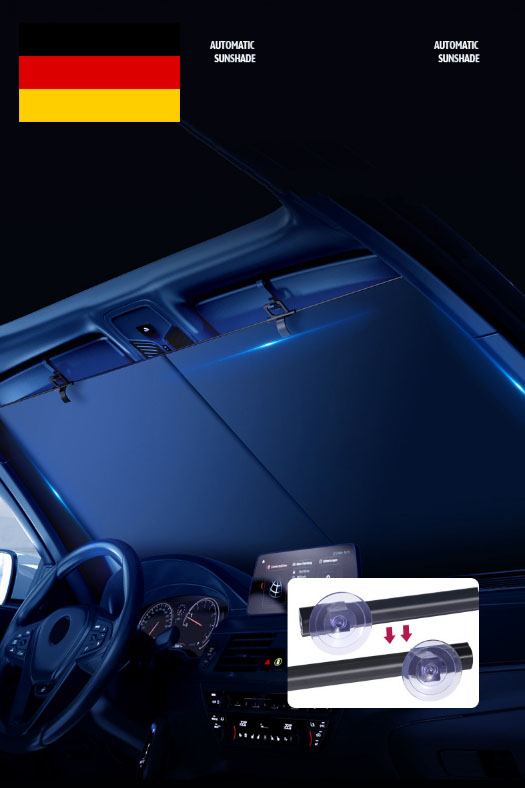 Combo 2 Rèm Che Nắng Treo Kính Lái Cách nhiệt, Chống Nắng Ô Tô AUTO SUNSHADE Germany