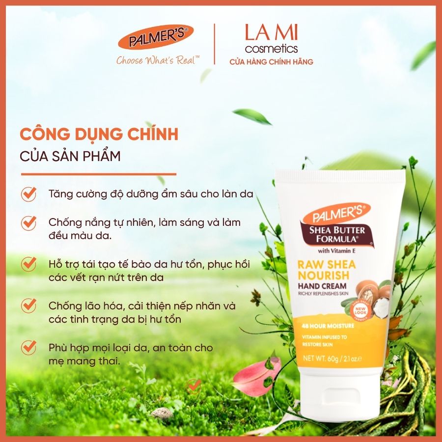 Kem dưỡng da tay Bơ hạt mỡ ẩm mịn chuyên sâu Palmer's 96g