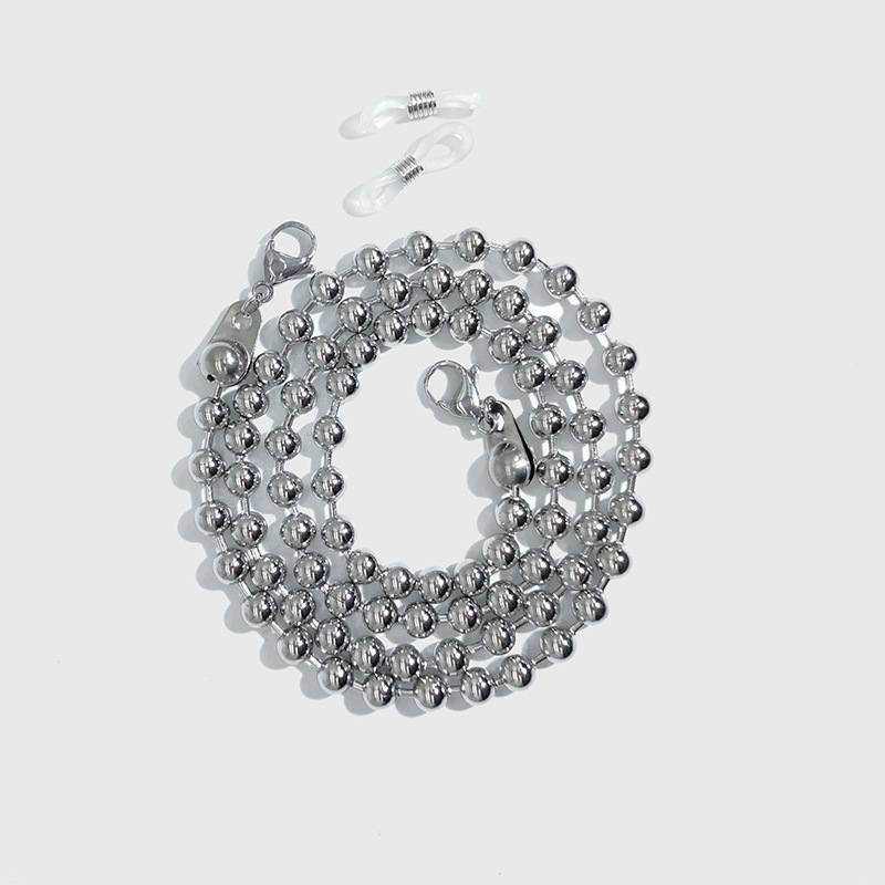 Dây kính xích bi tròn to titan unisex cá tính dây chuyền vòng cổ đeo phụ kiện airpod sáng tạo thời trang XM590