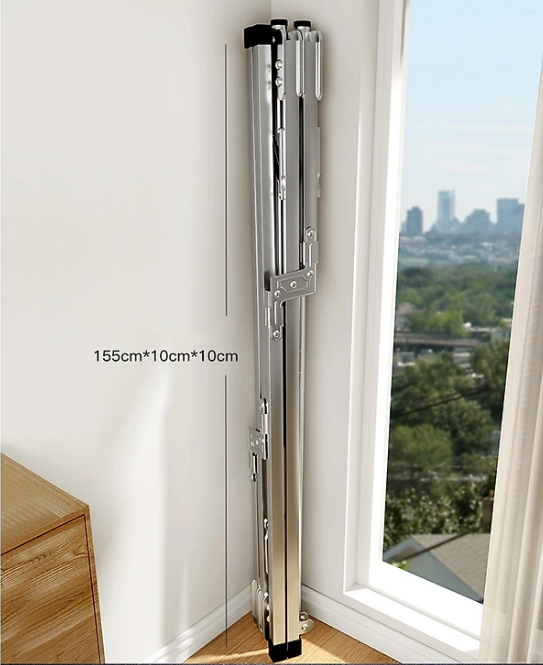 It shop - Giàn Phơi Quần Áo inox 3 thanh xếp gọn dài 160cm - tặng kèm 30 móc treo đồ