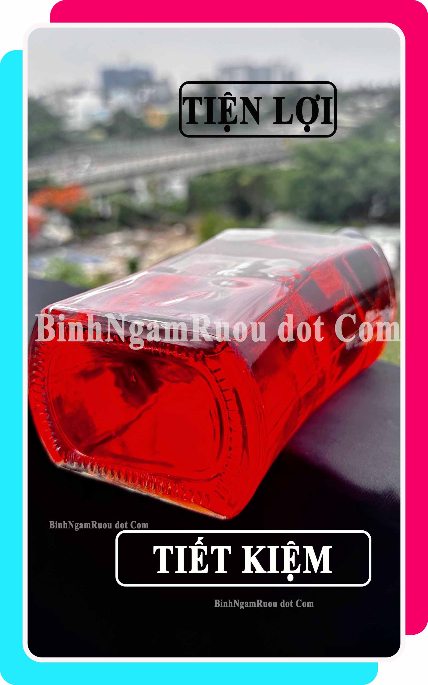 Chai Đựng Rượu - 500ml - Nắp Kín Thủy Tinh Trong - Tặng Biếu Sang Trọng
