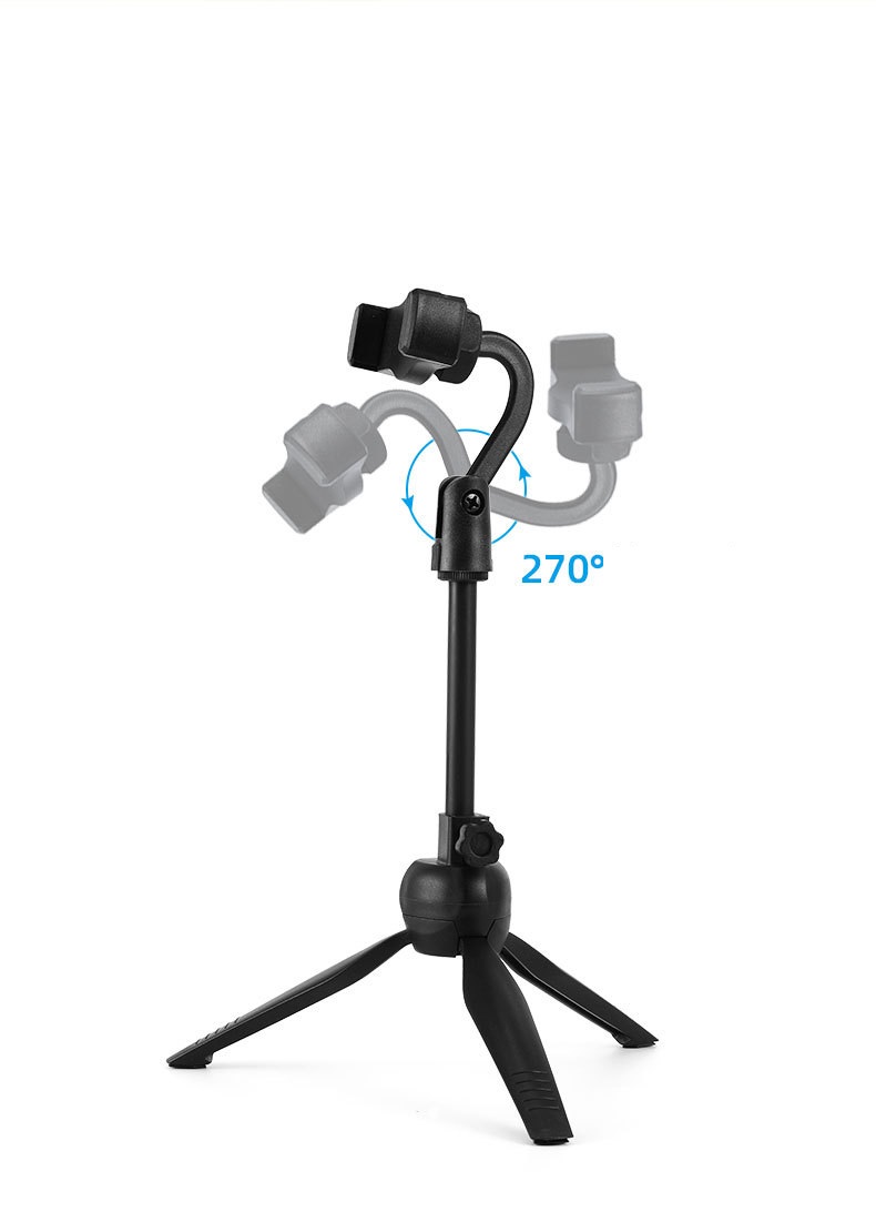 Giá đỡ kẹp điện thoại gấp gọn kiêm gậy tự sướng Seflie 3 chân xoay 360 độ, dùng livestream, giải trí, quay phim