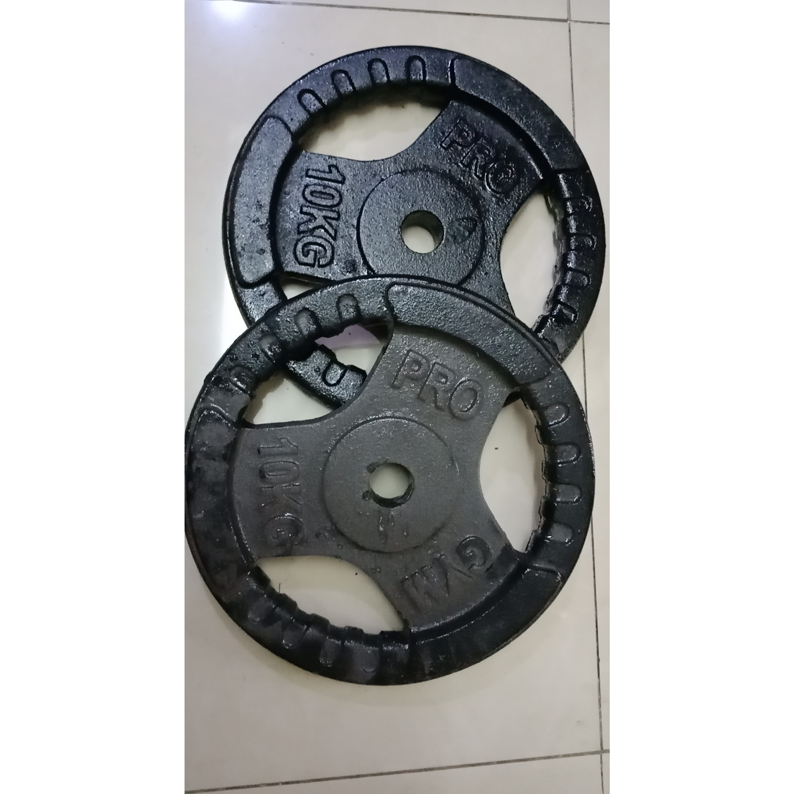 Tạ Đĩa Gang - 3 lỗ (Phuy 27) - 10KG / 2 miếng