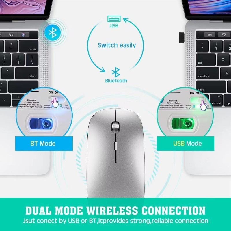 Bộ Bàn phím chuột không dây K835 - pin sạc - đa kết nối bluetooth 5.0 + 3.0 + Usb wireless 2.4g