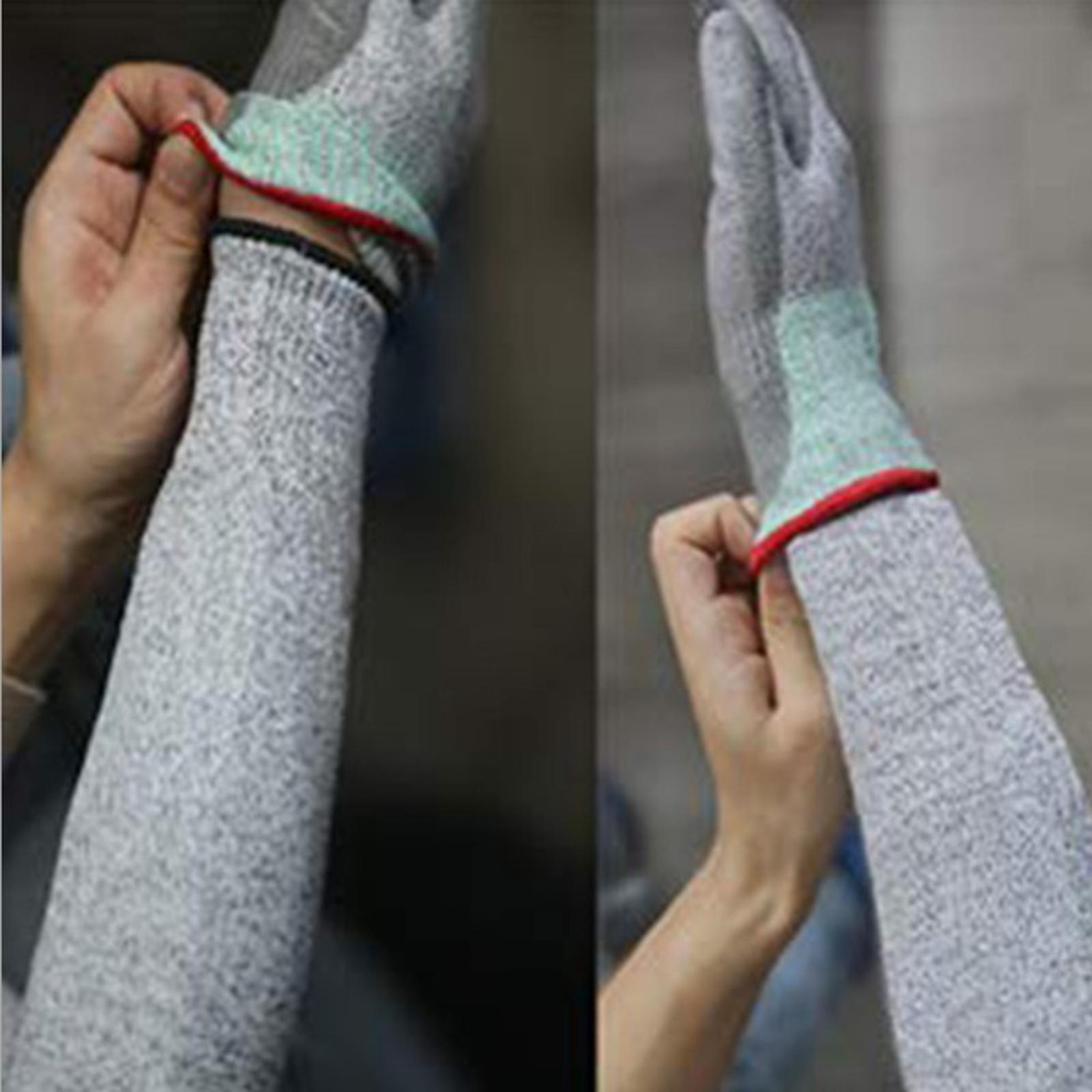 3x Cut Resistant Sleeves Level 5 Protection,Arm Sleeve Cutproof for Garding