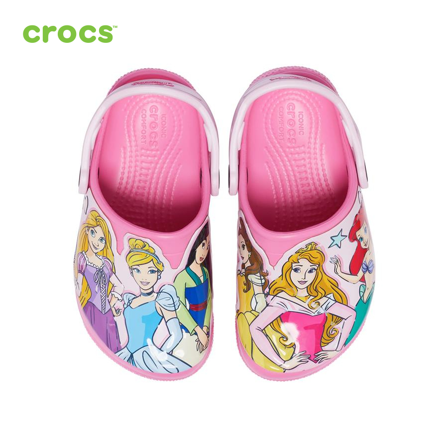 Giày lười trẻ em Crocs FW FunLab Clog K Disney Princess Pink Lemonde - 207080-669