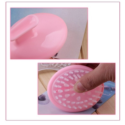 Bộ 2 Lược gội đầu massage cầm tay làm sạch và tẩy tế bào chết cho da đầu 8.5*7 cm, giao màu ngẫu nhiên+ Tặng quà ngẫu nhiên