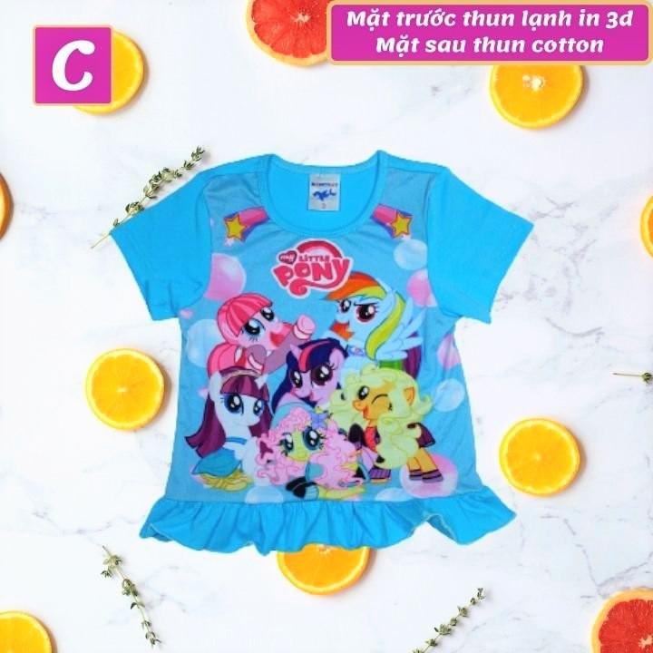 Đồ bộ bé gái lửng tà xòe hình Pony từ 10-42kg - thun cotton - Giặt không vỡ hình- Hương Nhiên