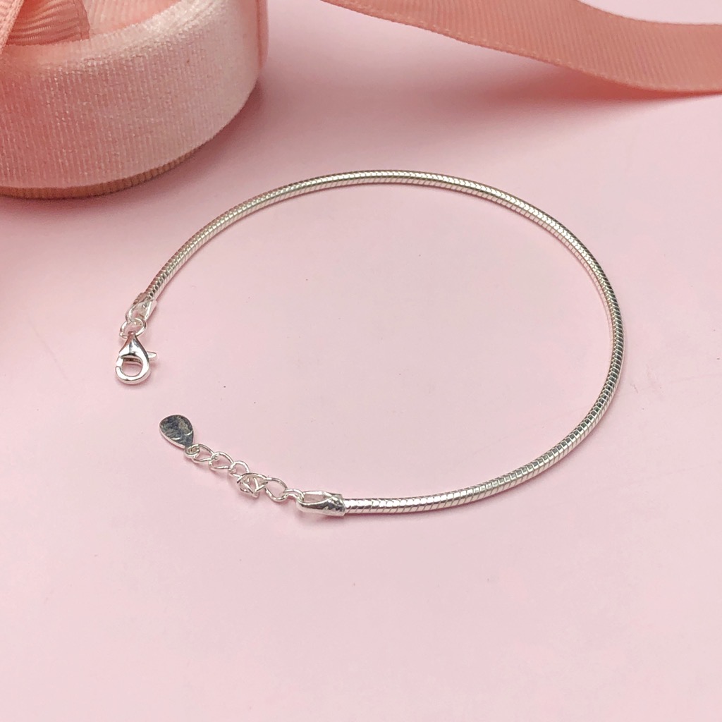 Vòng Tay, Lắc Tay Đôi Dây Mì Trơn Bạc Hiểu Minh LTD001