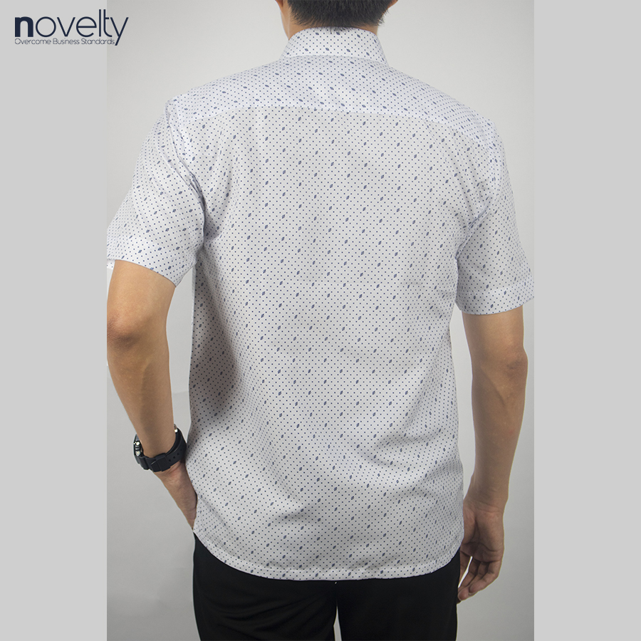 Hình ảnh Áo sơ mi nam ngắn tay Novelty Casual Hoa văn NSMMINMSPB230711N