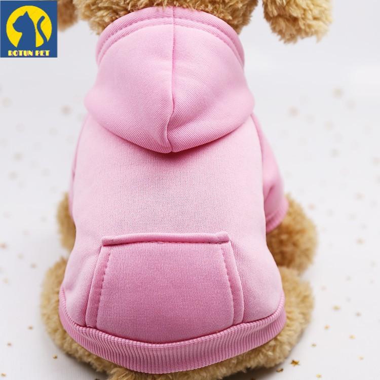 Áo Hoodie dành cho thú cưng, loại trơn, rằn ri, đủ size, chất liệu nỉ ấm áp - AT10-7