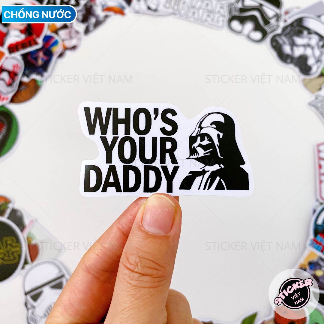 STAR WARS sticker - Hình Dán Chất Liệu PVC Chất Lượng Cao Chống Nước - Kích Thước 4-8cm