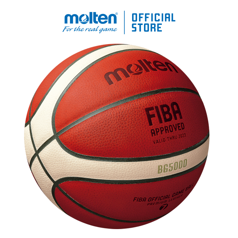 Bóng rổ Molten BG5000 Da thật - Bóng thi đấu chính thức hệ thống FIBA