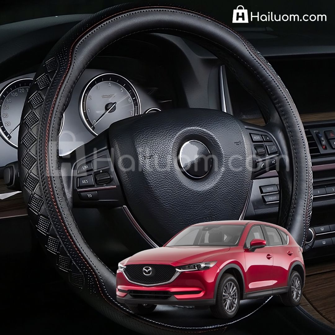 Bọc Vô Lăng ô tô cho MAZDA CX5 Da Thật Cao Cấp 4 Mùa