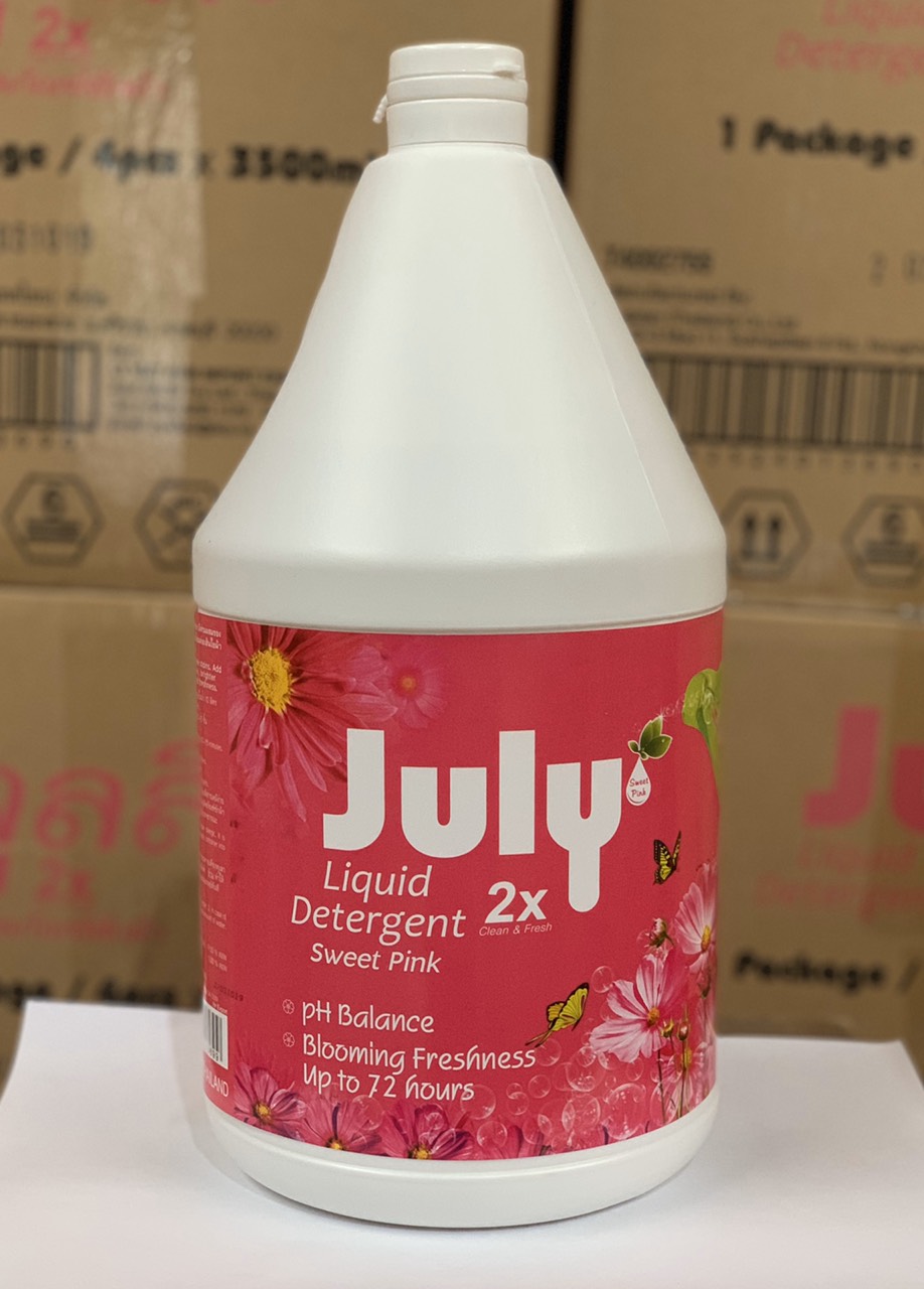 Nước Giặt Xả July 2X Sweet Pink - 3500ml Hồng