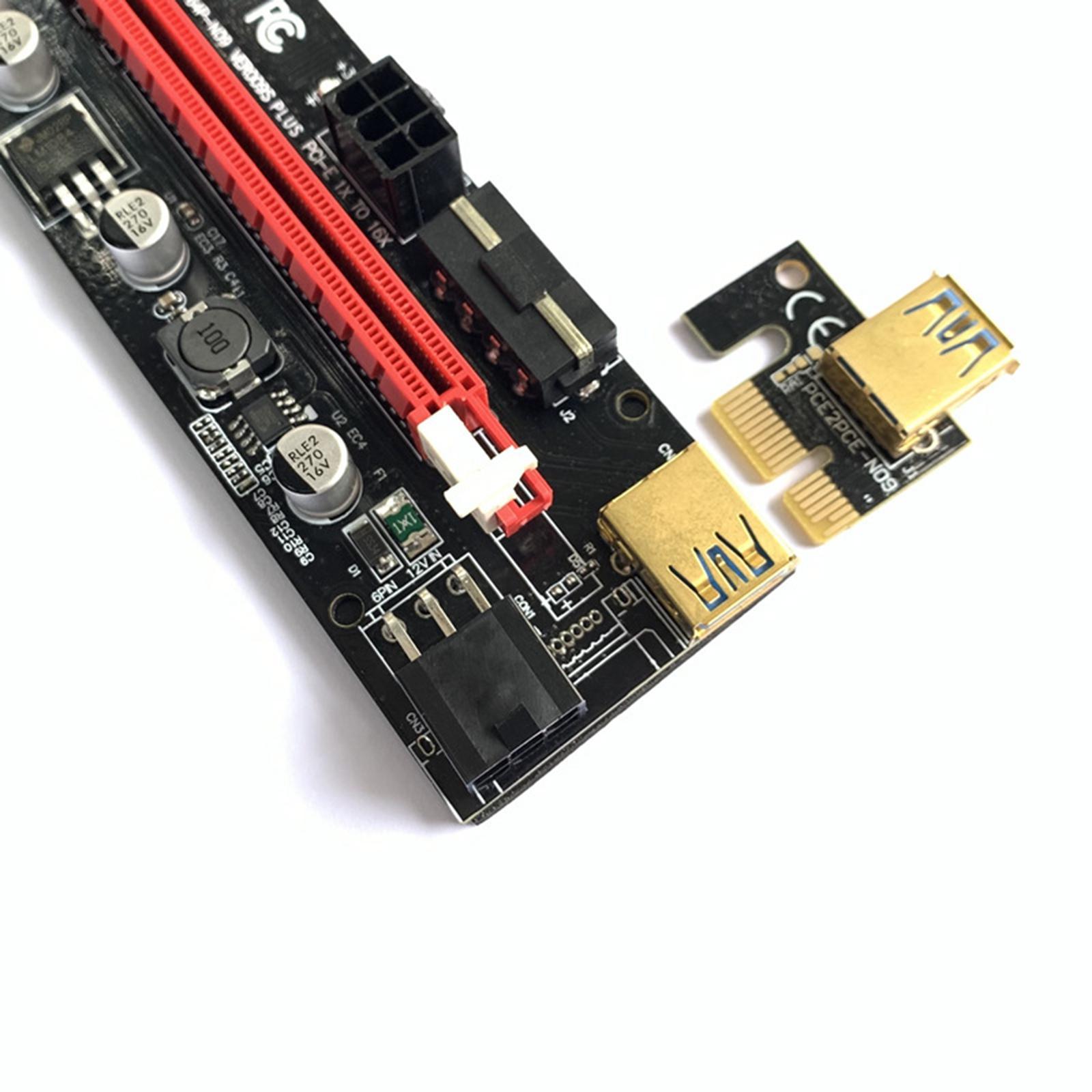 PCIe Riser Adapter Extender  1X-16x USB 3.0 Data Cable