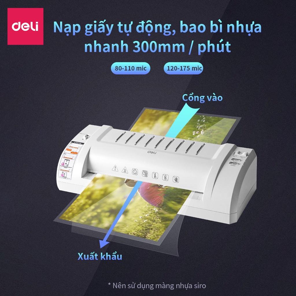 Máy Ép Plastic Deli hàng Chính Hãng Deli Chuyên Dụng - Khổ A4/A5/B5 - An Toàn Và Dễ Dàng Sử Dụng - Ép Màng Ảnh, Poster E3893-EU