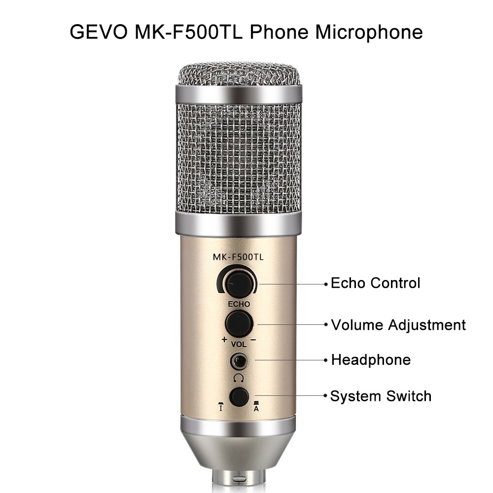 SOAIY Micro thu âm livestream karaoke 3 trong 1 MK-F500TL - Hàng Nhập Khẩu