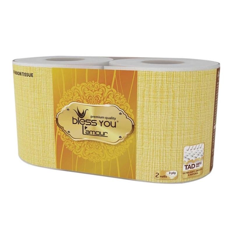 Giấy vệ sinh Bless you L'amour x3 lớp bathroom tissue 1 lốc 10 cuộn