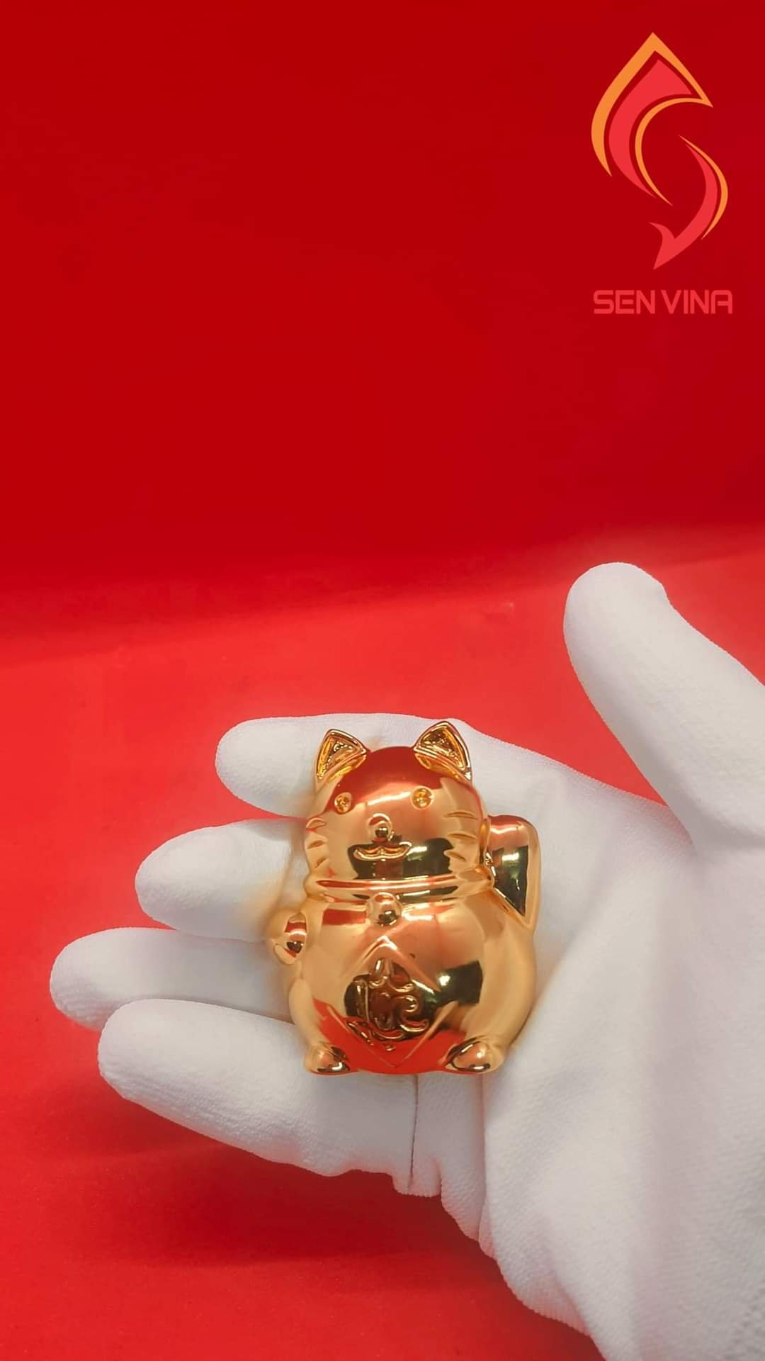 Tượng Mèo bipi️  “TÀI LỘC” Phiên bản VÀNG GOLD 24K