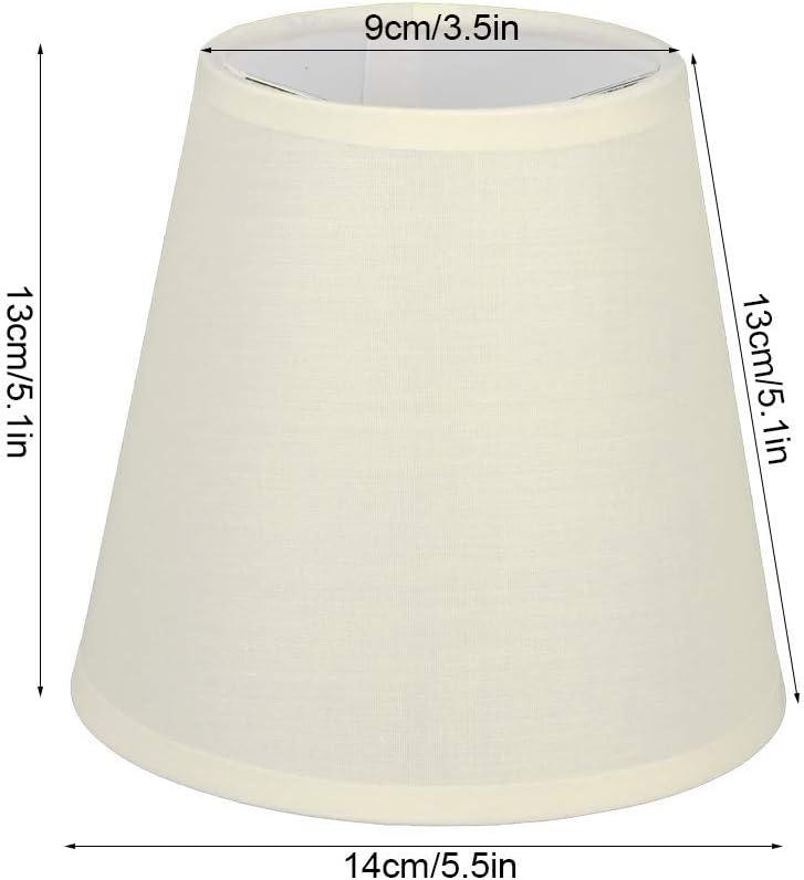 Đèn đèn trong vải trắng, bộ 6 clip khung nến cho đèn chùm pha lê, giá đỡ nến đèn của hồi môn, 9x14x13cm