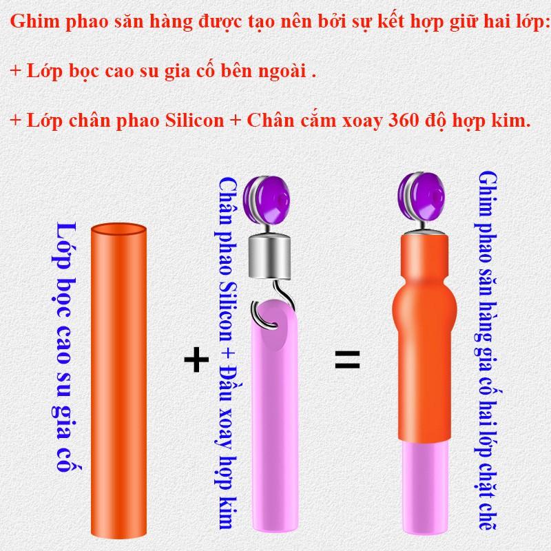 Vỉ 5 ghim phao câu cá , chân cắm phao săn hàng chuyên dụng câu đài, câu đơn cao cấp PK-17